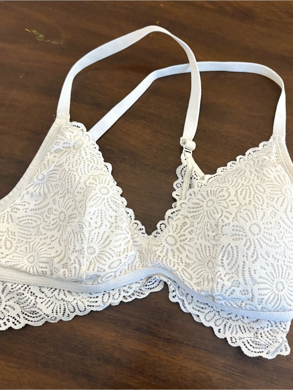 Auden Women’s Medium White Bra Bralette Lace Fairy Whimsy